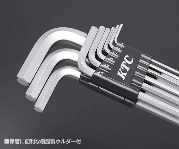 【ワケアリ品】 KTC ボールポイントL形ロング六角棒レンチセット 【インチ】 9本組 HL259BSP-802