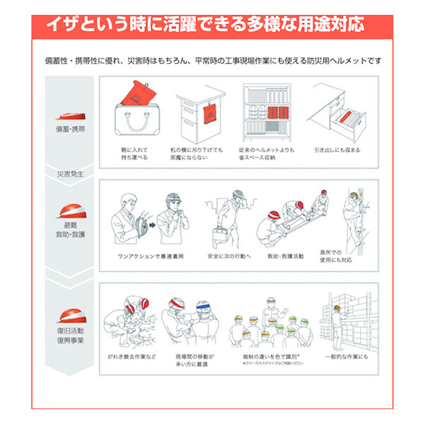 DIC 折りたたみヘルメット IZANO2 ホワイト KP IZANO2 AA21-W KP