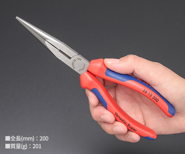 KNIPEX クニペックス 2612-200 先長ラジオペンチ (SB) - 手動工具