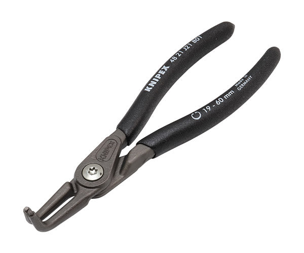 KNIPEX 穴用精密スナップリングプライヤー 曲 (SB) 日本限定ブラック仕様 4821-J21B01 内径19-60mm クニペックス 工具 プライヤ 90度ベントヘッド ジャパンモデル 黒
