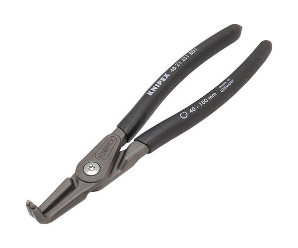 KNIPEX 穴用精密スナップリングプライヤー 曲 (SB) 日本限定ブラック仕様 4821-J31B01 内径40-100mm クニペックス 工具 プライヤ 90度ベントヘッド ジャパンモデル 黒