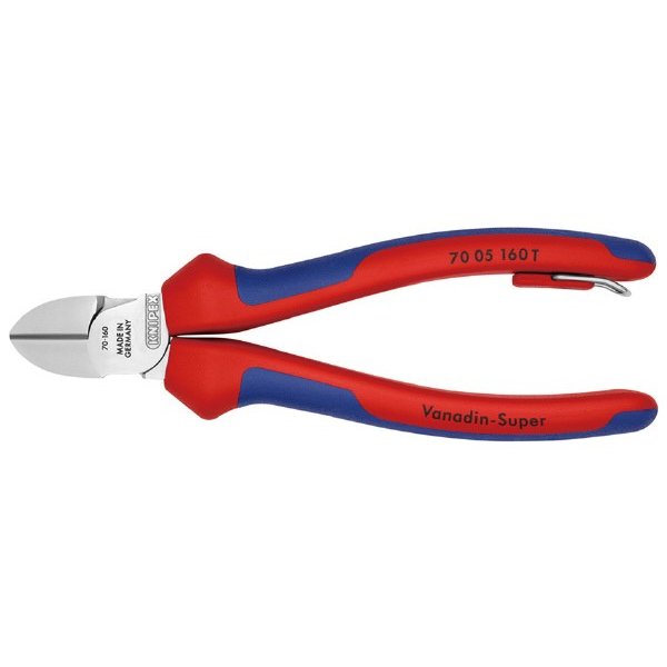 KNIPEX 7005-160TBK 斜ニッパー 落下防止(BK) クニペックス 工具