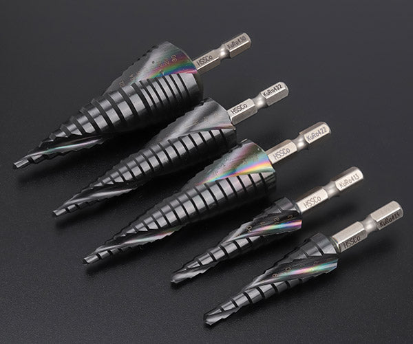 スエカゲツール クロ ステップドリル5本組セット KURO-5SA