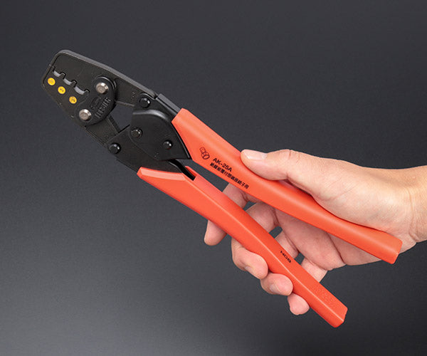 ロブテックス AK25A 絶縁被覆付閉端接続子用圧着工具 使用範囲CE1・2・