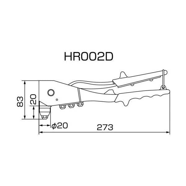 ロブテックス HR002D ハンドリベッター(横型) エビ LOBSTER ロブスター