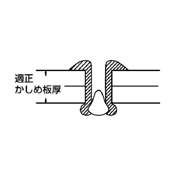 ロブテックス NSA44 ブラインドリベット アルミ／スティール 4-4 (1000