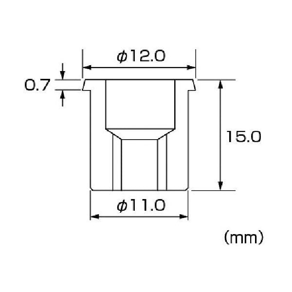 エビ ブラインドナット“エビナット”(薄頭・ステンレス製) 板厚1.5 M3×0.5(200個入) NTK3M15 - 1