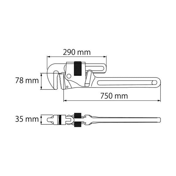 ロブテックス PW900 強力型パイプレンチ 900mm エビ LOBSTER