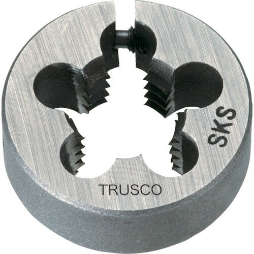 TRUSCO 左・アジャスタブル丸ダイス 25径 M3×0.5 (SKS) LT25D-3X0.5