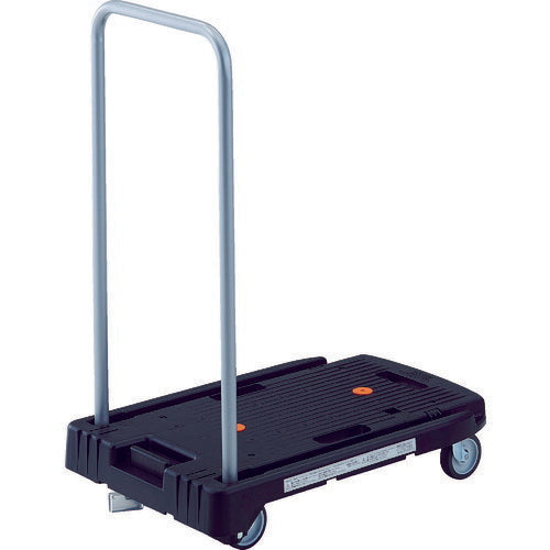 TRUSCO 樹脂台車 コマワリ君 省音G車輪 600X390 ブラック 樹脂ストッパー付 MP6039N2BKJS トラスコ