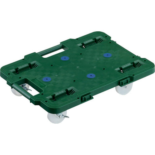 TRUSCO 連結式ルートバン 515X385 ナイロン車輪 4輪自在 ストッパー付 緑 MPB500NJSGN トラスコ