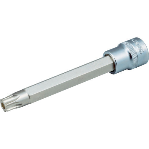 TONE ヘックスローブソケット ロングトルクスソケット(いじり防止タイプ) T45 差込角9.5mm 先端寸法7.77mm (3TX-T45HL)(4953488217179) トネ