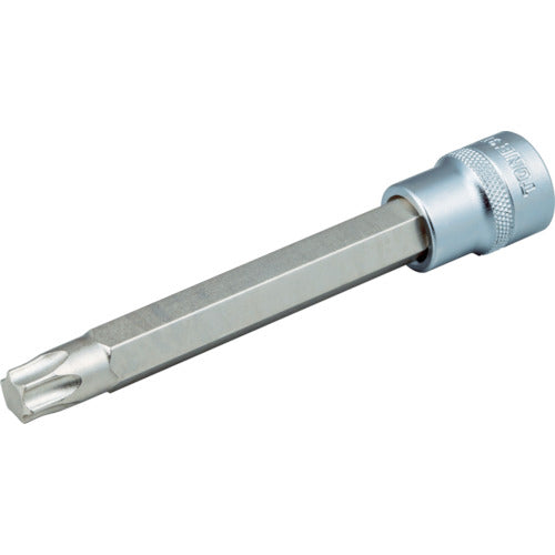TONE ヘックスローブソケット ロングトルクスソケット(強力タイプ) T45 差込角9.5mm 先端寸法7.77mm (3TX-T45L)(4953488217254) トネ