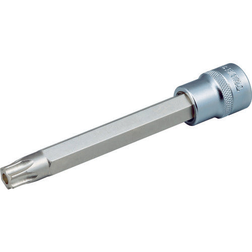 TONE ヘックスローブソケット ロングトルクスソケット(いじり防止タイプ) T55 差込角9.5mm 先端寸法11.17mm (3TX-T55HL)(4953488217155) トネ