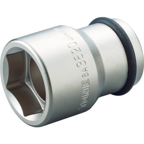TONE インパクト用ソケット(自動車整備用) ホイルナットコンビソケット 差込角19.0mm 対辺寸法38mm (6A-3820)(4953488199482) トネ