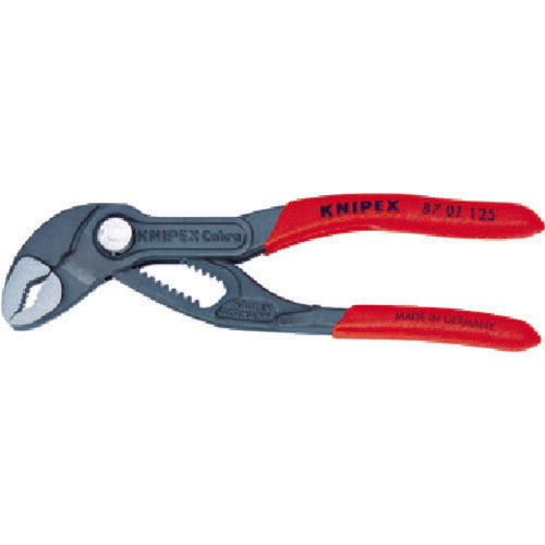 KNIPEX ミニウォーターポンププライヤー コブラ ソフトプラスチックハンドル 125mm 8701-125 クニペックス 工具