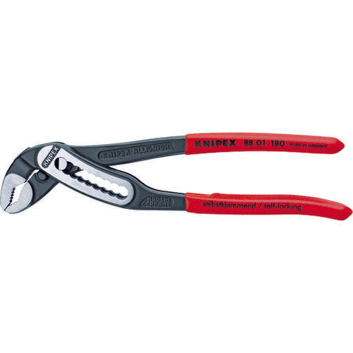 KNIPEX ウォーターポンププライヤー アリゲーター ソフトプラスチックハンドル 180mm 8801-180 クニペックス 工具