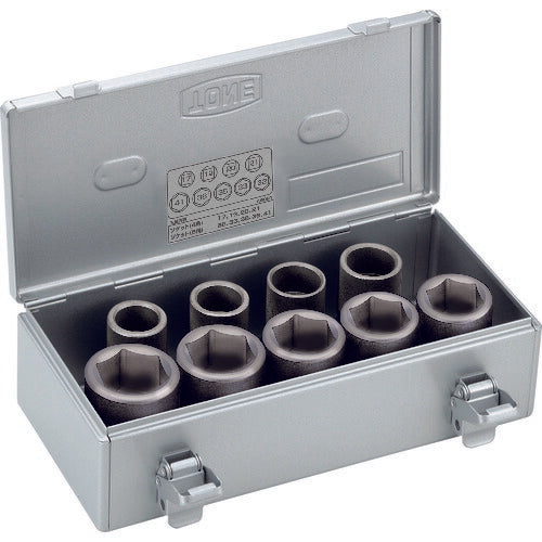 TONE インパクト用ソケットセット(自動車整備用) (ホイルナット用) 差込角19.0mm 9点セット (A609T)(4953488255201) トネ