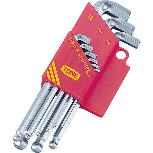TONE ボールポイント六角棒レンチセット マスターツール首下ショートボールポイントL形レンチセット 300g (BSB900S)(4953488202793) トネ