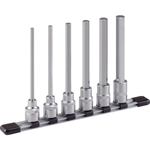 TONE 超ロングヘキサゴンソケットセット(ホルダー付) 6pcs (HH406LL)(4953488314380) トネ