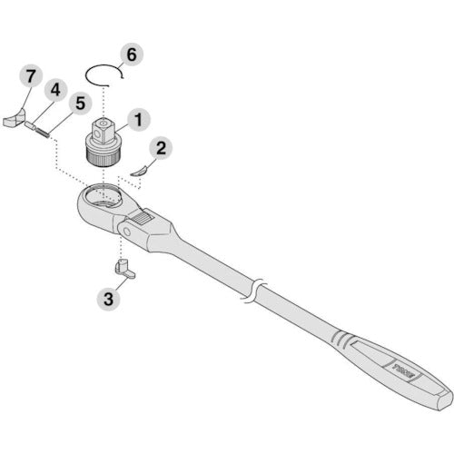 TONE ラチェットハンドル用リペアキット 適合機種RH2FHS、RH2FH、RH2FHL、RH2FHX (RK-RH2FH)(4953488311624) トネ