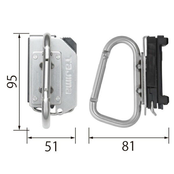 タジマ 着脱式工具ホルダーステン カラビナ 小 SFKHS-CS