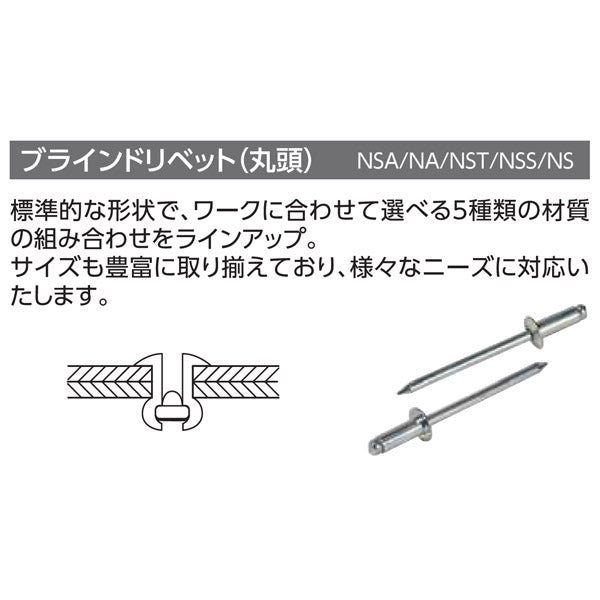 ロブテックス ブラインドリベット(アルミ/アルミ製) エコパック 5-10(15本入) NA510MP エビ LOBSTER ロブスター エビ印工具 LOBTEX