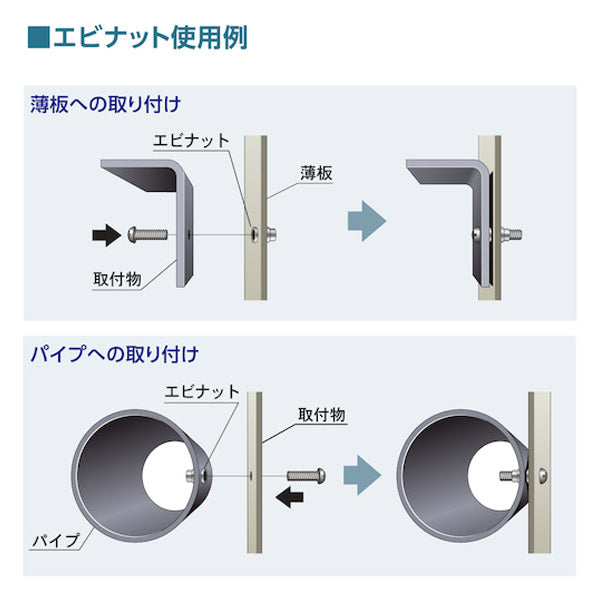 ロブテックス ブラインドナット エビナット(平頭・アルミ製) エコパック 板厚3.2 M5X0.8(30個入) NAD5MP エビ LOBSTER ロブスター エビ印工具 LOBTEX