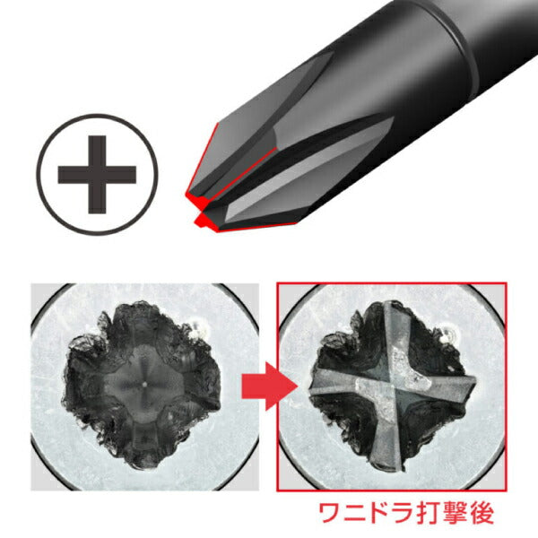 アネックス ビスブレーカードライバー ワニドラJr. 貫通スタービー +3×23 NO3985-3X23 ANEX ハンドツール
