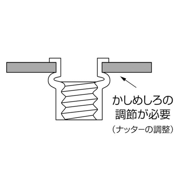 ロブテックス ローレットナット (平頭・スチール製) エコパック板厚2.5