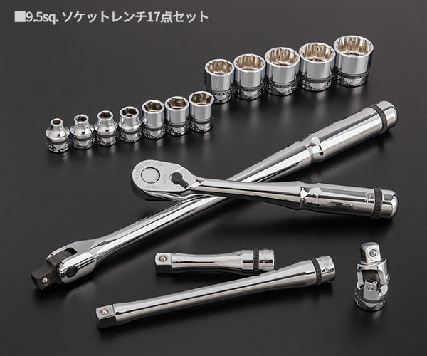 NEPROS 9.5sq. ソケットレンチセット [17点セット] ケース付き