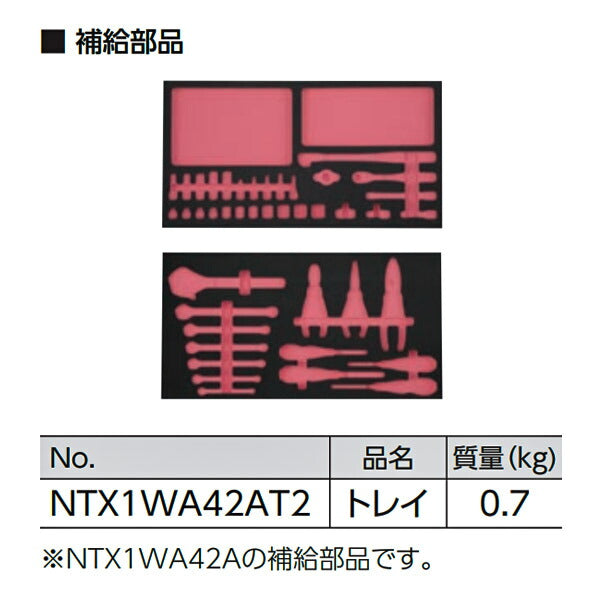 NEPROS ツールセット用トレイセット [42点]NTX1WA42A用 NTX1WA42AT2 ネプロス 工具箱 工具セット 整理 収納