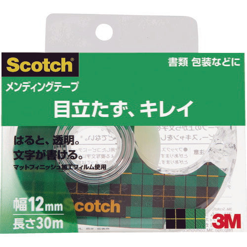 3M メンディングテープディスペンサー付 12mmX30m 巻芯径25mm 810-1-12D