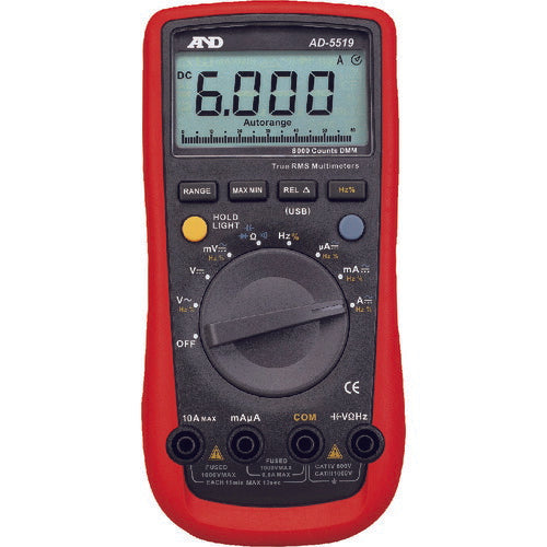 A&D 6000カウント デジタルマルチメーター AD-5519 AD-5519