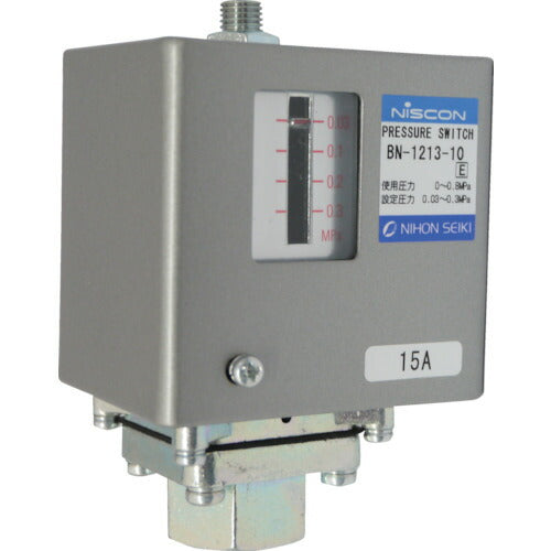 日本精器 圧力スイッチ設定圧力0.03?0.3MPa BN-1213-10