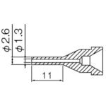 白光 ノズル 1.3MM ロング型 N61-13