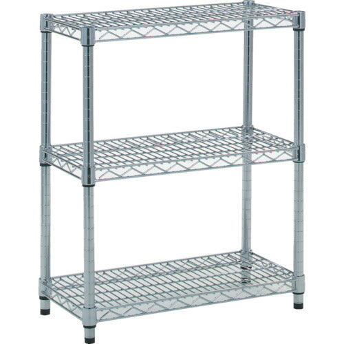 TRUSCO_ステンレス製メッシュラック_Ｈ７４５ＸＷ６０４ＸＤ３０５_３段_TSM-2233_トラスコの商品画像