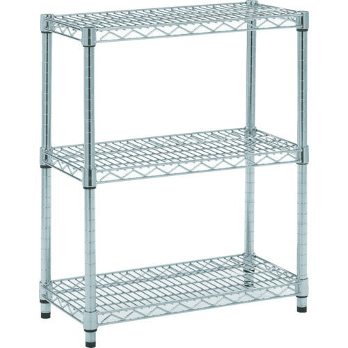 TRUSCO_ステンレス製メッシュラック_Ｈ７４５ＸＷ１２０５ＸＤ３０５_３段_TSM-2433_トラスコの商品画像