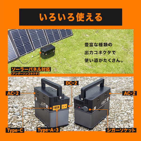 オウルテック ポータブルパワーステーション 100500mAh OWL-LPBL100501-GM