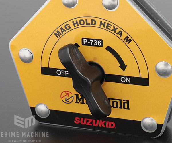 SUZUKID P-736 マグホールドヘキサM 溶接作業用強磁力マグネット Mag