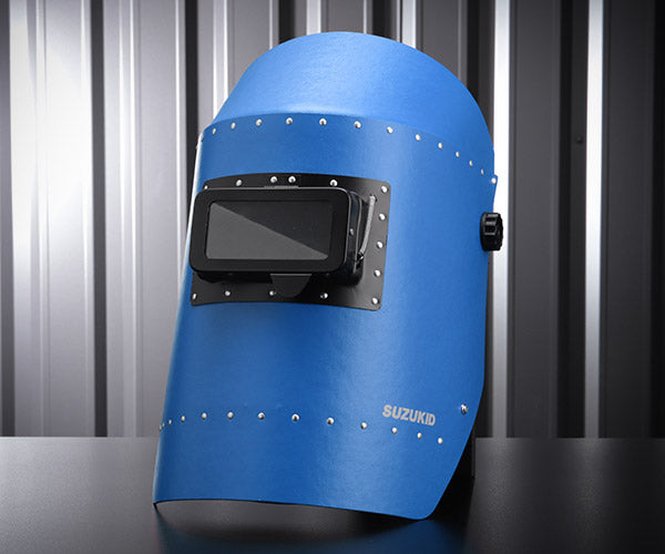 SUZUKID P-897 カラーヘルメット面 ブルー 溶接用遮光面 スター電器