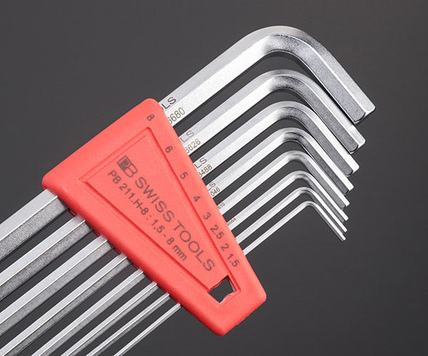 日本正規品 PBスイスツールズ ホルダー付六角レンチセット ロング 8本