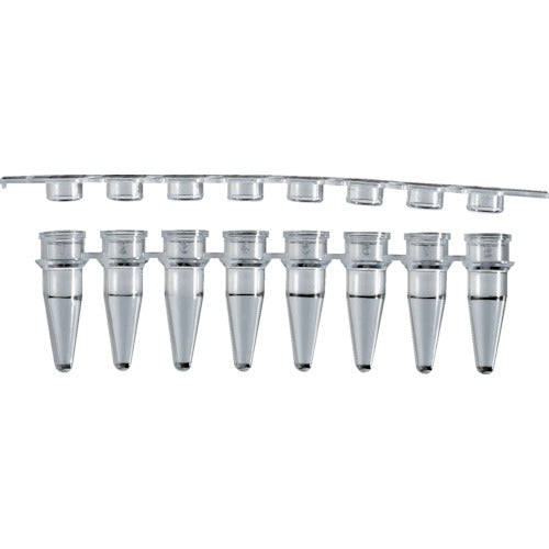 TRUSCO PCRチューブ 0.2ml 8連 フラット PCRT02F8R125S トラスコ