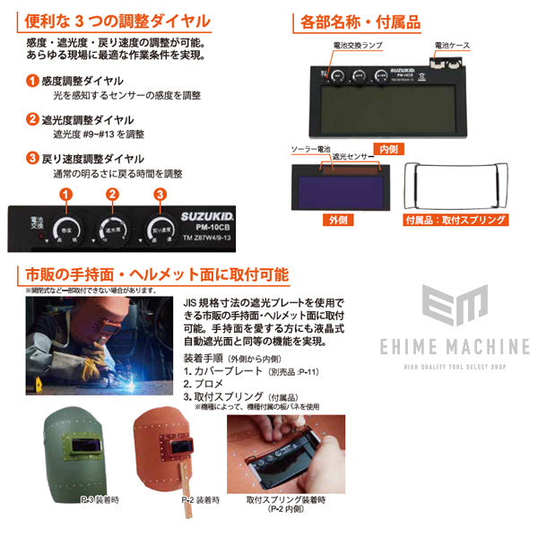 [メーカー直送品] SUZUKID PM-10C 遮光度調整機能付液晶カートリッジPROME スター電器