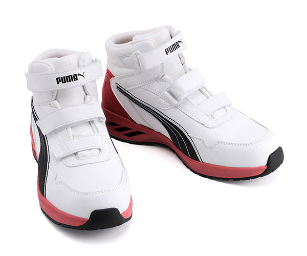 【PBドライバー 特典付き】PUMA RIDER 2.0 WHITE MID ライダー 2.0・ホワイト・ミッド No.63.353.0 26.5cm プーマ 安全靴 おしゃれ かっこいい 作業靴 スニーカー