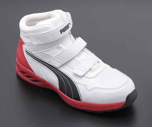 【PBドライバー 特典付き】PUMA RIDER 2.0 WHITE MID ライダー 2.0・ホワイト・ミッド No.63.353.0 27.0cm プーマ 安全靴 おしゃれ かっこいい 作業靴 スニーカー