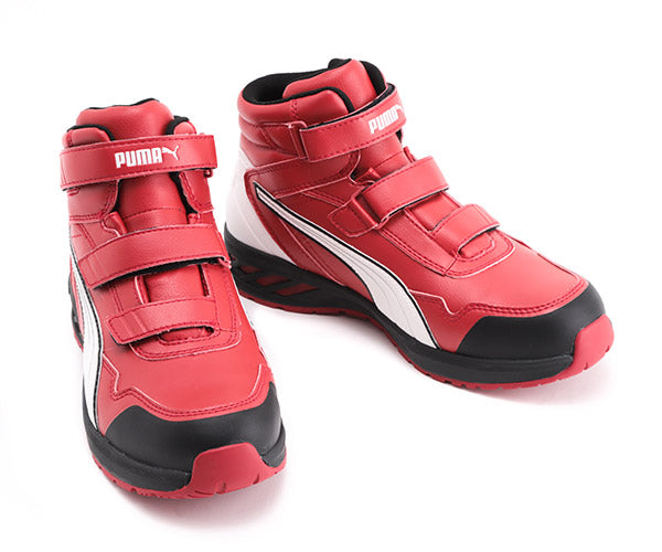 【PBドライバー 特典付き】PUMA RIDER 2.0 RED MID ライダー 2.0・レッド・ミッド No.63.354.0 25.0cm プーマ 安全靴 おしゃれ かっこいい 作業靴 スニーカー