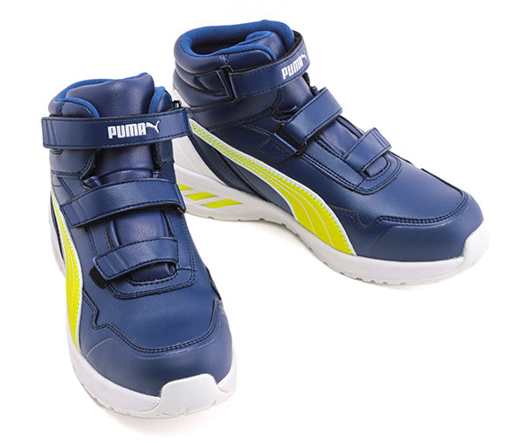 【PBドライバー 特典付き】PUMA RIDER 2.0 BLUE MID ライダー 2.0・ブルー・ミッド No.63.355.0 25.0cm プーマ 安全靴 おしゃれ かっこいい 作業靴 スニーカー