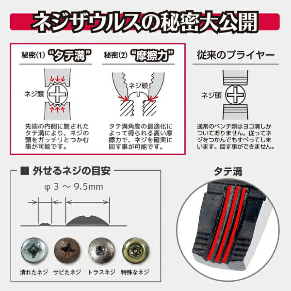 ENGINEER エンジニア 超進化系ネジザウルスGT ネジ外しペンチ PZ-58