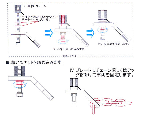 KOTO アンダーフック 簡易式車両固定 江東産業 QUH-45